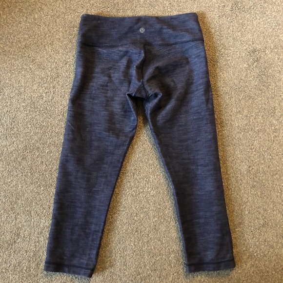 lululemon athletica Pants - Lululemon 4 Wonder Under Blue Denim Crop